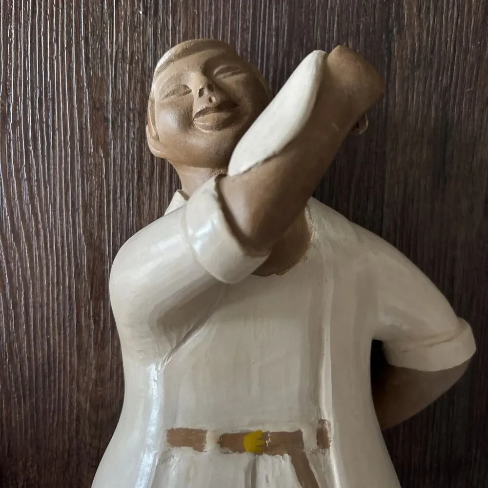 Anibal Curay Peru HANDMADE CLAY POTTERY CHULUCANAS Man-FolkartCASERA Statue